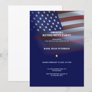 Invitation Drapeau USA   Transparent   Bleu