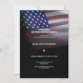 Invitation Drapeau USA | Transparent | Noir (Devant)