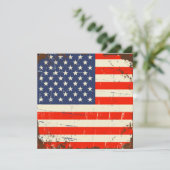 Invitation Drapeau Vintage américain (Debout devant)