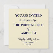 Invitation Drapeau Vintage américain (Dos)