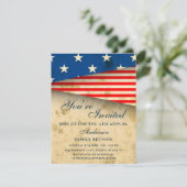 Invitation Drapeau vintage américain Réunion de famille (Debout devant)