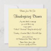 Invitation Drapeau vintage Thanksgiving Turquie, Aigle, Drape (Dos)