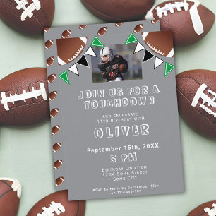 Invitation Drapeaux de ballon de football américain Photo Fêt