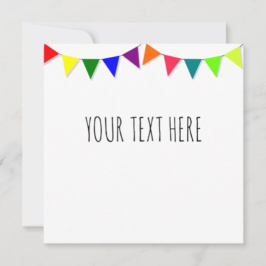 Invitation Drapeaux décoratifs (Devant)