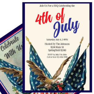 Invitation Drapeaux et Fête de l'Aigle Patriotique 4 juillet
