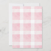 Invitation Drawn Silly Goose pink Gingham Ribbon Baby Shower (Dos)