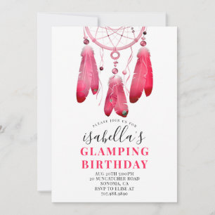 Invitation Dream Catcher Glamping Anniversaire