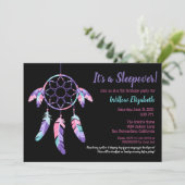 Invitation Dream Catcher Sleepover Anniversaire de enfant Par (Debout devant)
