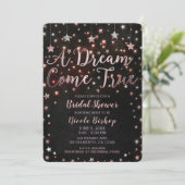 Invitation Dream Come True Black Rose Gold Fête des mariées (Debout devant)