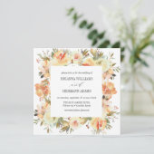 Invitation Dream Peach | Fancy Spring Floral Diamond Mariage (Debout devant)