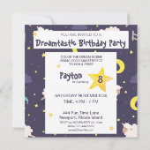 Invitation *~* Dream Time Personnalisable COULEUR MOI Anniver (Dos)