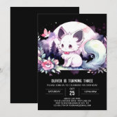 Invitation Dreamable Printable Chat Anniversaire (Devant / Derrière)