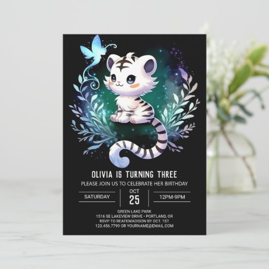 Invitation Dreamable Printable Tiger Anniversaire (Debout devant)