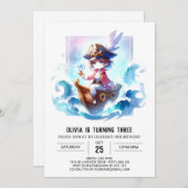 Invitation Dreamant Elegant Pirate Anniversaire (Devant / Derrière)