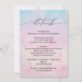 Invitation Dreambow Unicorn aquarelle tout en un (Dos)