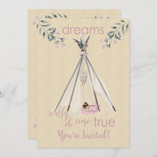 Invitation DreamCatcher Boho Tipi DreamCatcher