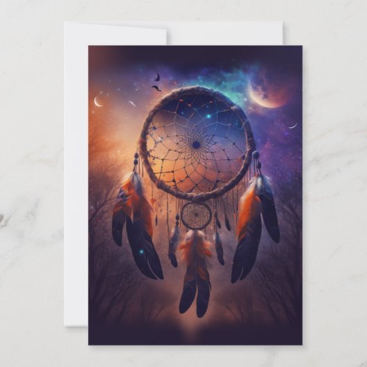 Invitation Dreamcatcher dans la forêt (Dos)