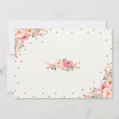 Invitation Dreamcatcher en or rose Christening 1er anniversai (Dos)