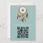 Invitation Dreamcatcher sur un thème bohème (Dos)