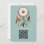 Invitation Dreamcatcher sur un thème bohème (Dos)