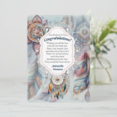 Invitation Dreamcatcher sur un thème bohème (Debout devant)