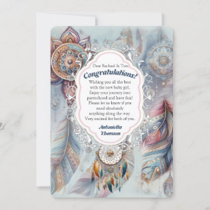 Invitation Dreamcatcher sur un thème bohème