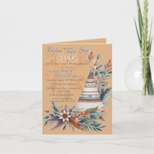 Invitation Dreamcaters dans un thème bohème (Devant)