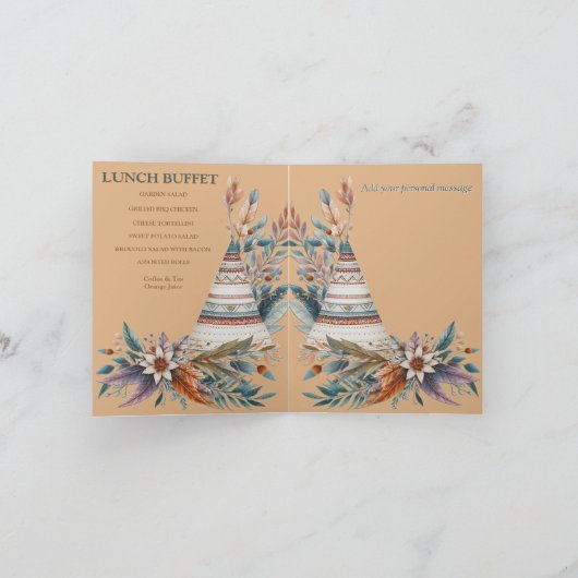 Invitation Dreamcaters dans un thème bohème (Intérieur)