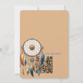 Invitation Dreamcaters dans un thème bohème (Dos)