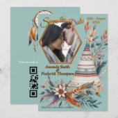 Invitation Dreamcaters dans un thème bohème (Devant / Derrière)