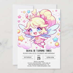 Invitation Dreamcustom Fairy Anniversaire