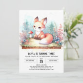 Invitation DreamCustom Fox Anniversaire numérique (Debout devant)