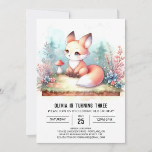 Invitation DreamCustom Fox Anniversaire numérique