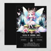 Invitation Dreamfred Design Fairy Anniversaire (Devant / Derrière)