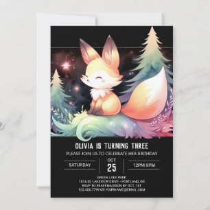 Invitation Dreamfun Fox Anniversaire numérique