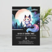Invitation Dreaming Elegant Chat Anniversaire (Debout devant)