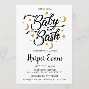 Invitation Dreaming of Stars & Moons