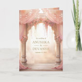 Invitation Dreamink Floral Indien Mandap Mariage hindou (Devant)