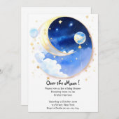Invitation Dreamlike Celestial Space Boy Baby shower (Devant / Derrière)