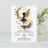 Invitation Dreamlike Fairy Garden Anniversaire Élégance (Debout devant)