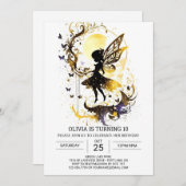 Invitation Dreamlike Fairy Garden Anniversaire Élégance (Devant / Derrière)