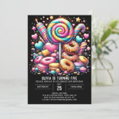 Invitation Dreammignon Candyland Digital Anniversaire (Debout devant)