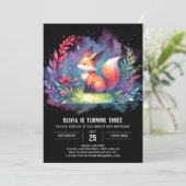 Invitation Dreamminimaliste Fox Anniversaire numérique (Debout devant)