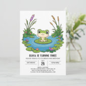 Invitation Dreamsical Whimsical Frog Digital Anniversaire (Debout devant)