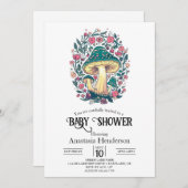 Invitation Dreamsical Whimsical Mushroom Baby shower (Devant / Derrière)