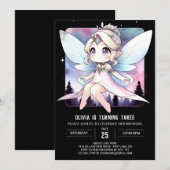 Invitation Dreamthème Fairy Anniversaire (Devant / Derrière)