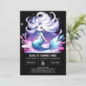 Invitation Dreamwater Mermaid Birthday (Debout devant)
