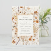 Invitation Dreamy Automne Fleur sauvage Fête des mariées (Debout devant)