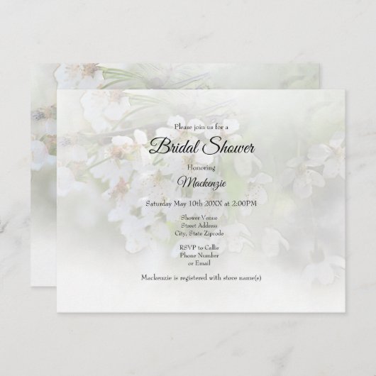 Invitation Dreamy Blossoms (Devant / Derrière)