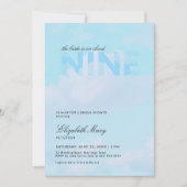 Invitation Dreamy Blue Cloud 9 Moderne Fête des mariées éléga (Devant)